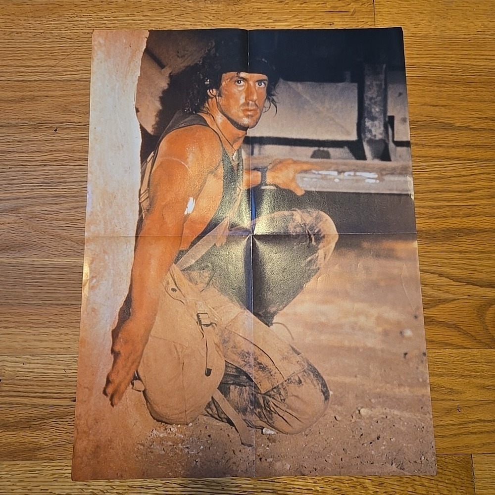 Double Sided Sylvester Stallone‎ Rambo Poster 22"x16"
